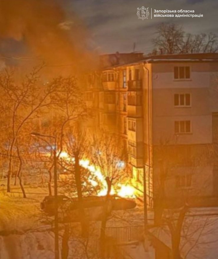 Пожар в Запорожье