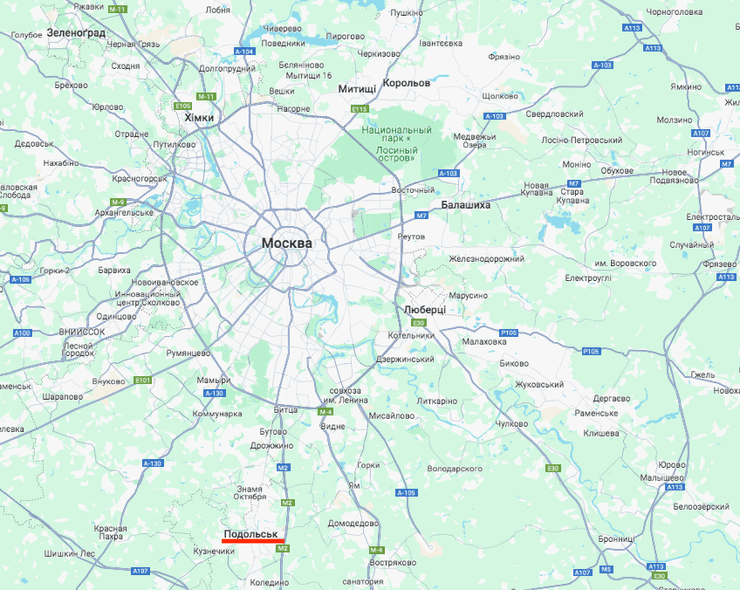 Карта Москвы и Подмосковья