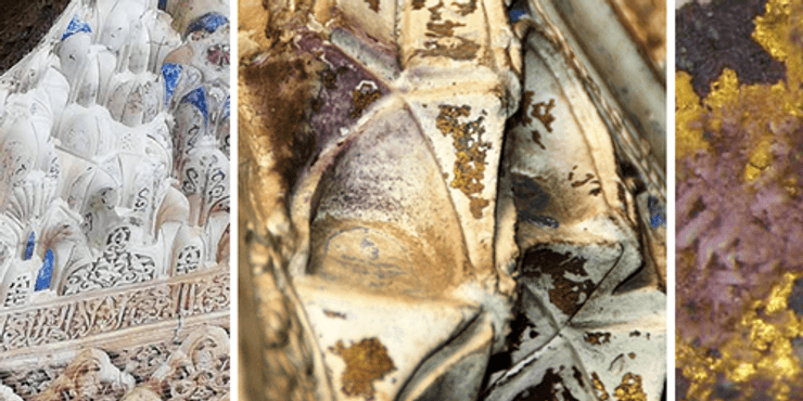 коррозия, золото, фиолетовый цвет, фото