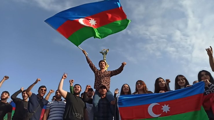 азербайджан, карабах, автопробег, флаг, 