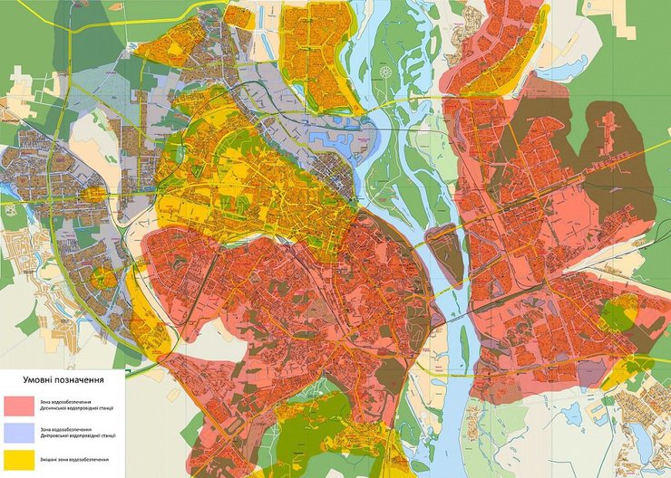 Загрязненная вода в Киеве, водозабор, Днепр, Десна