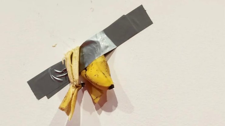 Банан, фрукт, произведение искусства, скотч, сьел банан
