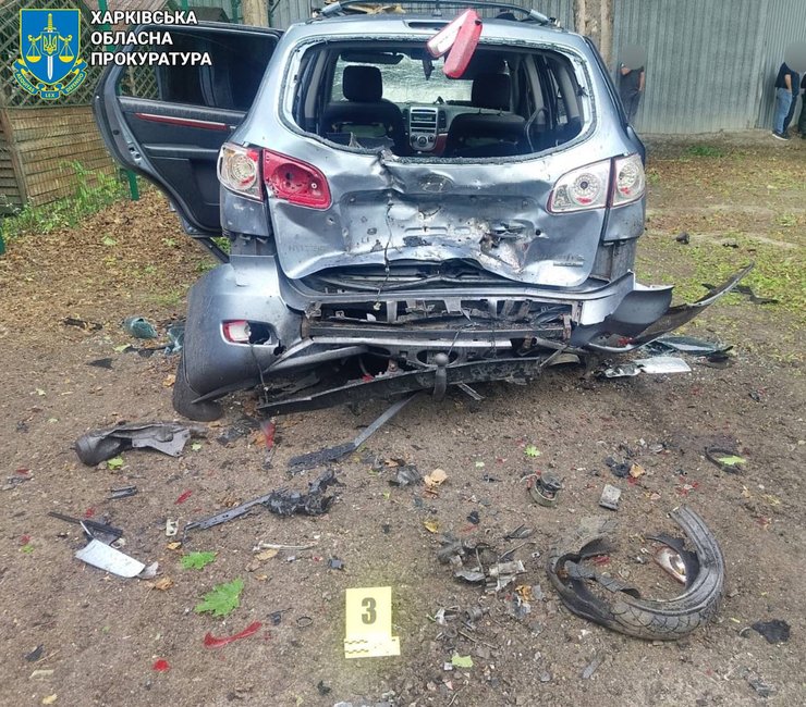 Наслідки підриву скутера у Харкові