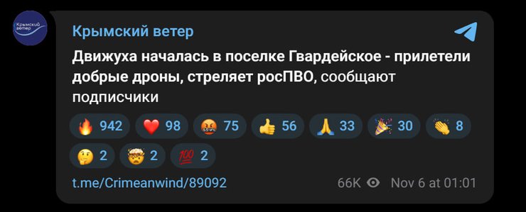 Публікація Telegram-каналу "Кримський вітер"