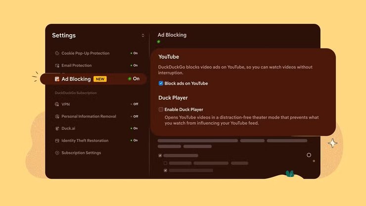DuckDuckGo: блокування реклами на YouTube блокування реклами в браузері DuckDuckGo
