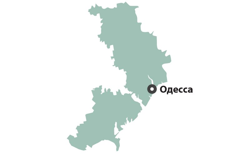 Одеська область в рейтингу екологічного стану, карта