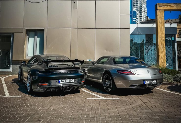 Porsche 911, Porsche 911 GT3, Mercedes SLS AMG, Mercedes SLS