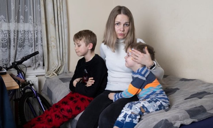 Ирина Шевчук и ее дети находятся в центре для беженцев в Стрхеме