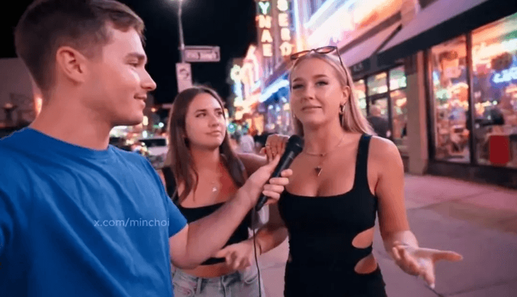 Уличное интервью с двумя девушками, которое было сгенерировано с помощью ИИ, напугало людей