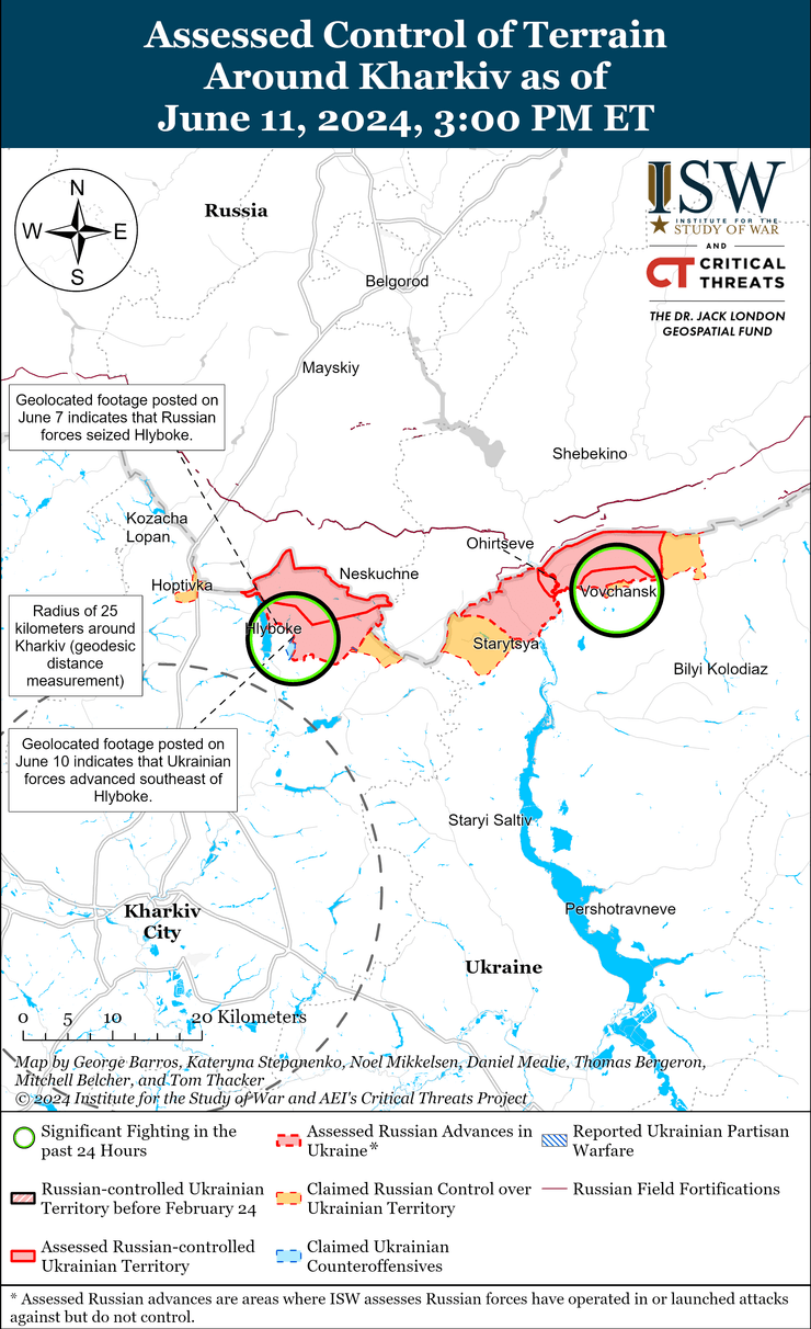 Карта ISW, контратака ВСУ в направлении Липцов