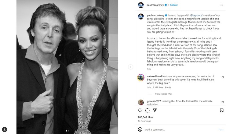 Маккартни и Бейонсе