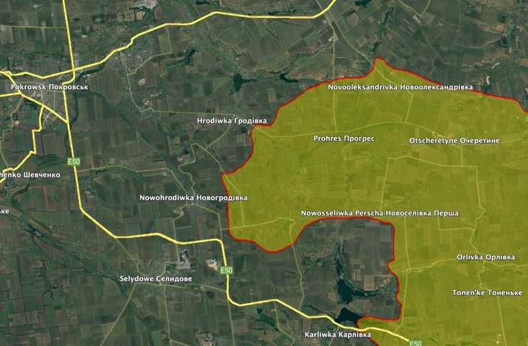 карта продвижения ВС РФ