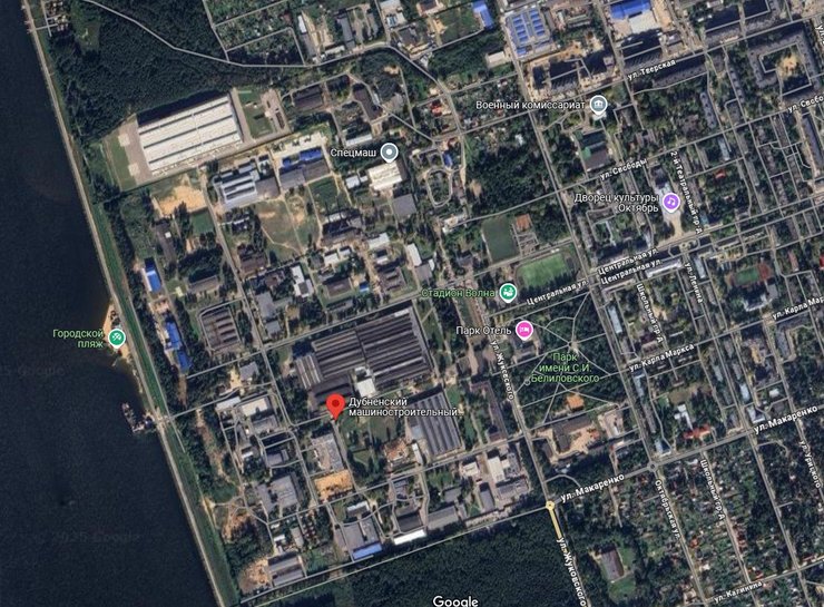 Карта города Дубна