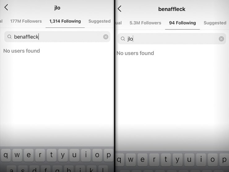 Бен Аффлек, Дженніфер Лопес, Instagram