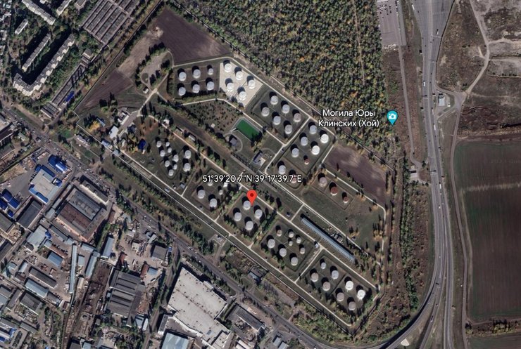 Нефтебаза в Воронеже