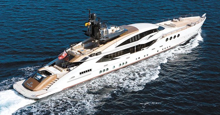 Яхта Lady M, которой владел Александр Мордашов