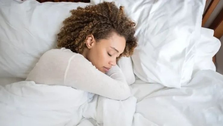 женщина, сон, спит