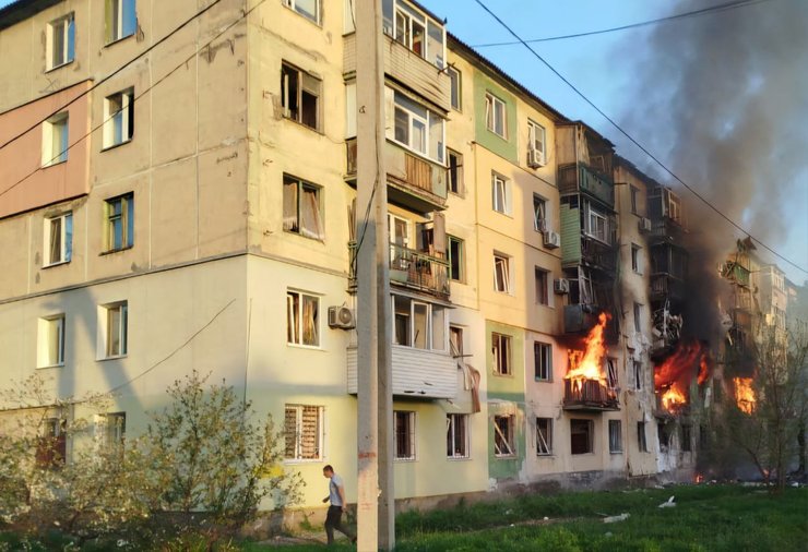 Будинок в Павлограді після влучання "Шахеда"