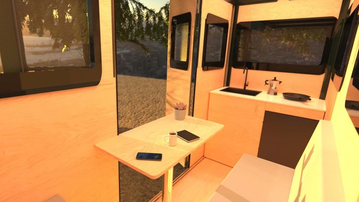 Grounded T1, дом на колесах, автодом, электрический велосипед