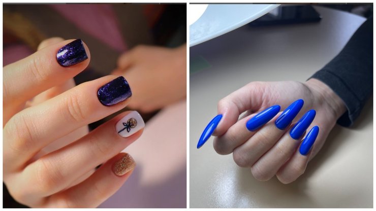 Ідея синього манікюру