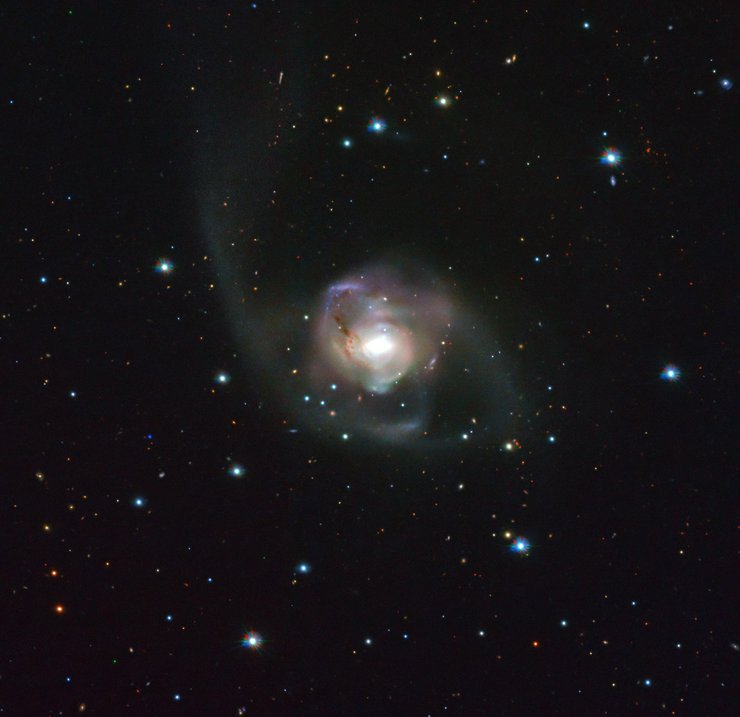 галактика NGC 7727, космос, звезды, снимок