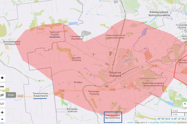 попасная, продвижение вс рф