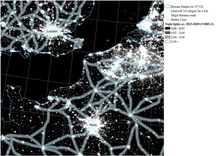Карта, мир, освещение, дороги