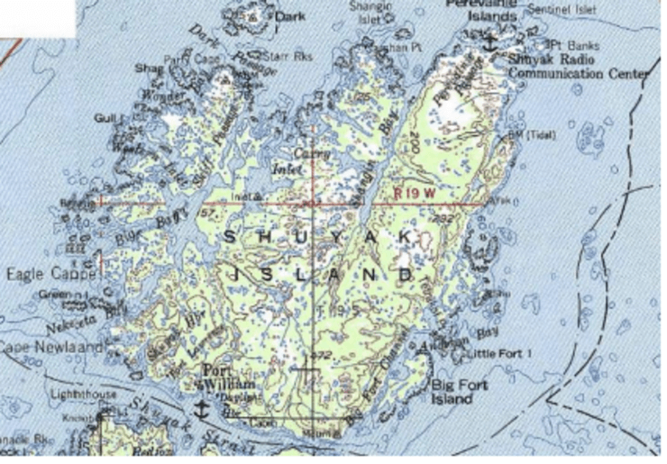 Карта острова Шуяк