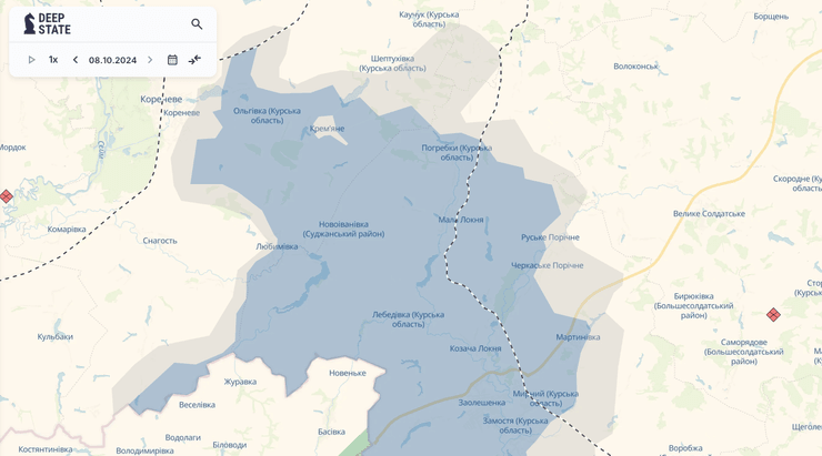 Карта боев в курской области