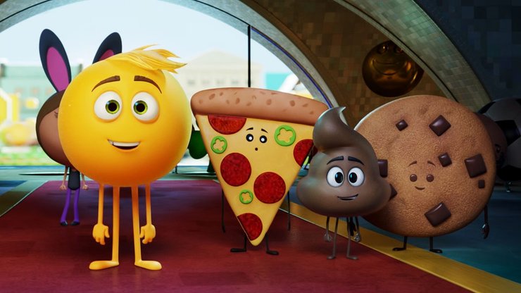Кадр из мультфильма про смайлики The Emoji Movie