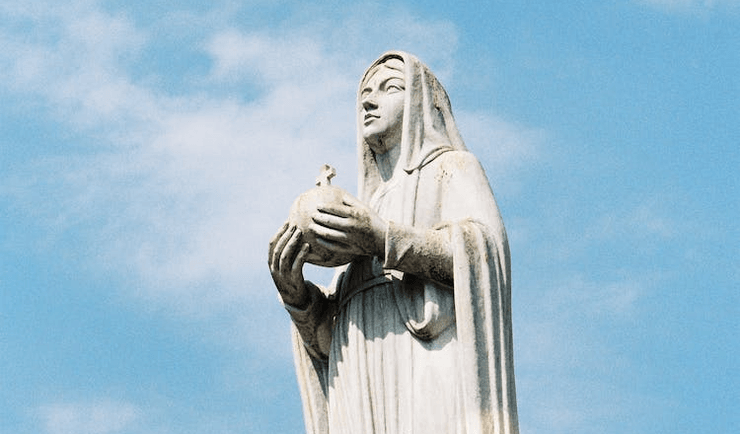 Статуя Діви Марії в літаку, статуя, Діва Марія, з'явилася Діва Марія, проніс у літак статую,