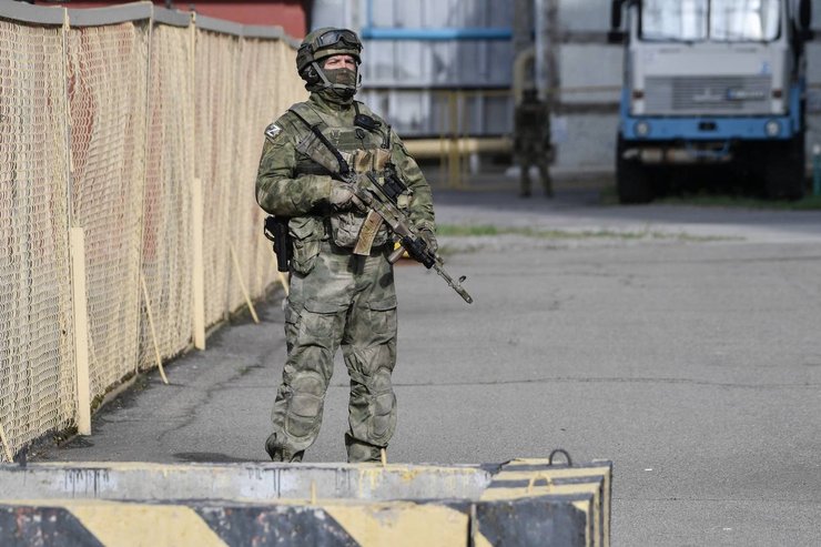 Русский военный в Энергодаре