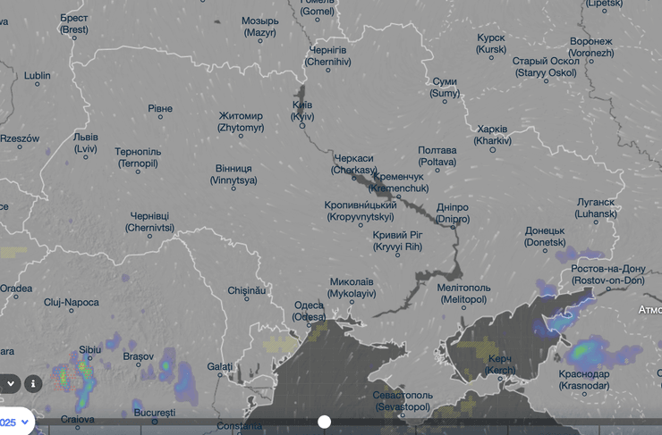 Опади в Україні 22 квітня