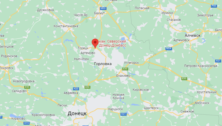 Канал "Северский Донец − Донбасс" находится рядом с Торецком