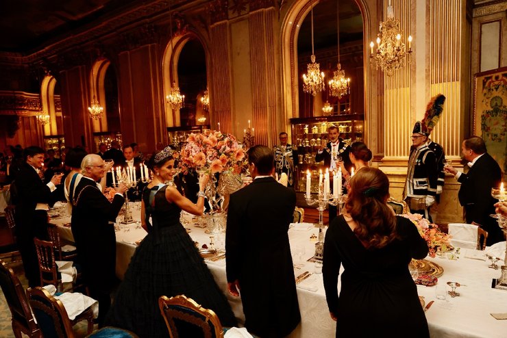 Королева Летиция, король Филипп, король Карл XVI Густав, королева Сильвия