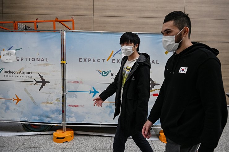 россияне, южная корея, аэропорт