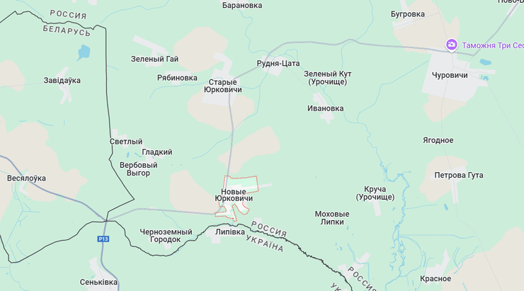 Село Нові Юрковичі на мапі