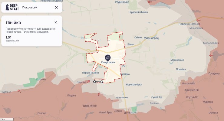 ВС РФ продвинулись на 1 км под Покровском по состоянию на 15 сентября