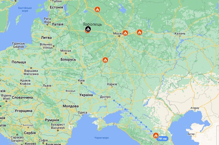 Удари по РФ, арсенали ГРАУ, зброя РФ, склад зброї РФ