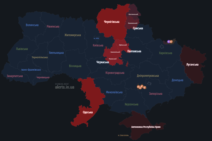 повітряна тривога карта