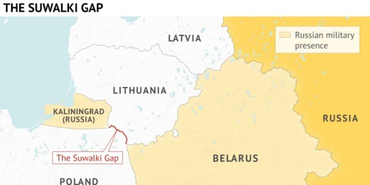 сувалкський коридор карта