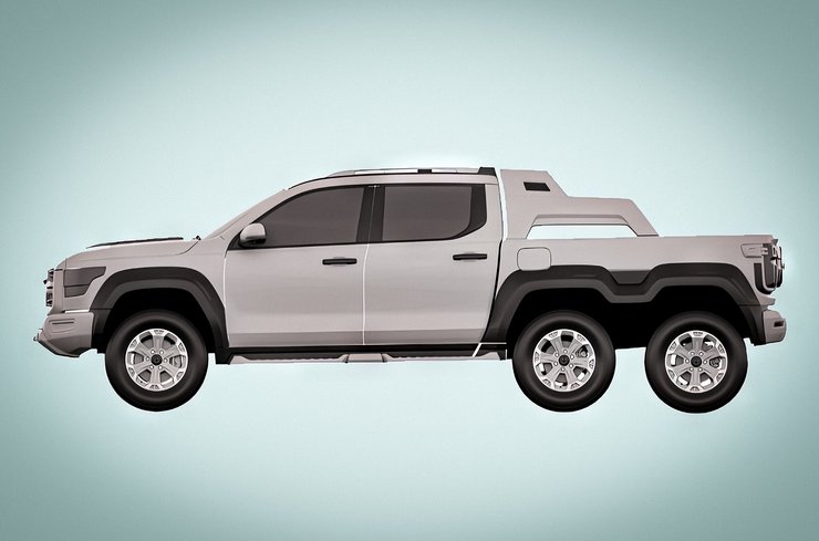 Great Wall Shanhai Poer 6×6, Great Wall Shanhai Poer, пикап Great Wall, шестиколесный пикап, шестиколесное авто