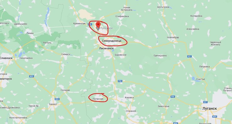 На Донецком направлениях враг сосредоточил все усилия для того, чтобы взять Попасную и Рубежное. Войска РФ готовятся наступать на Северодонецк