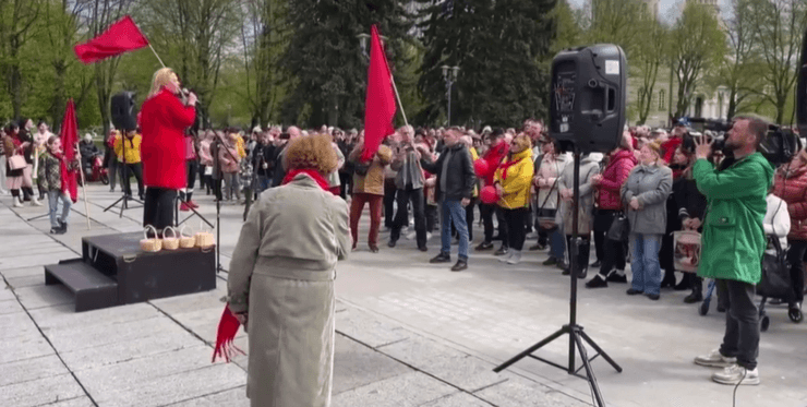 рига мітинг, мітинг проти русофобії, рига мітинг 1 травня, жданок