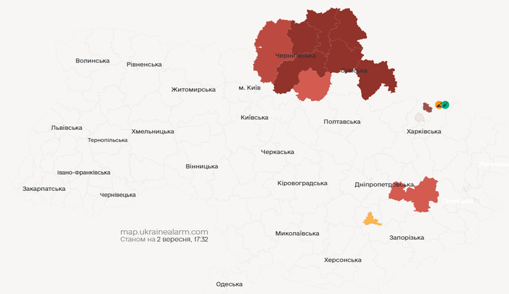 Атака на Украину 2 сентября