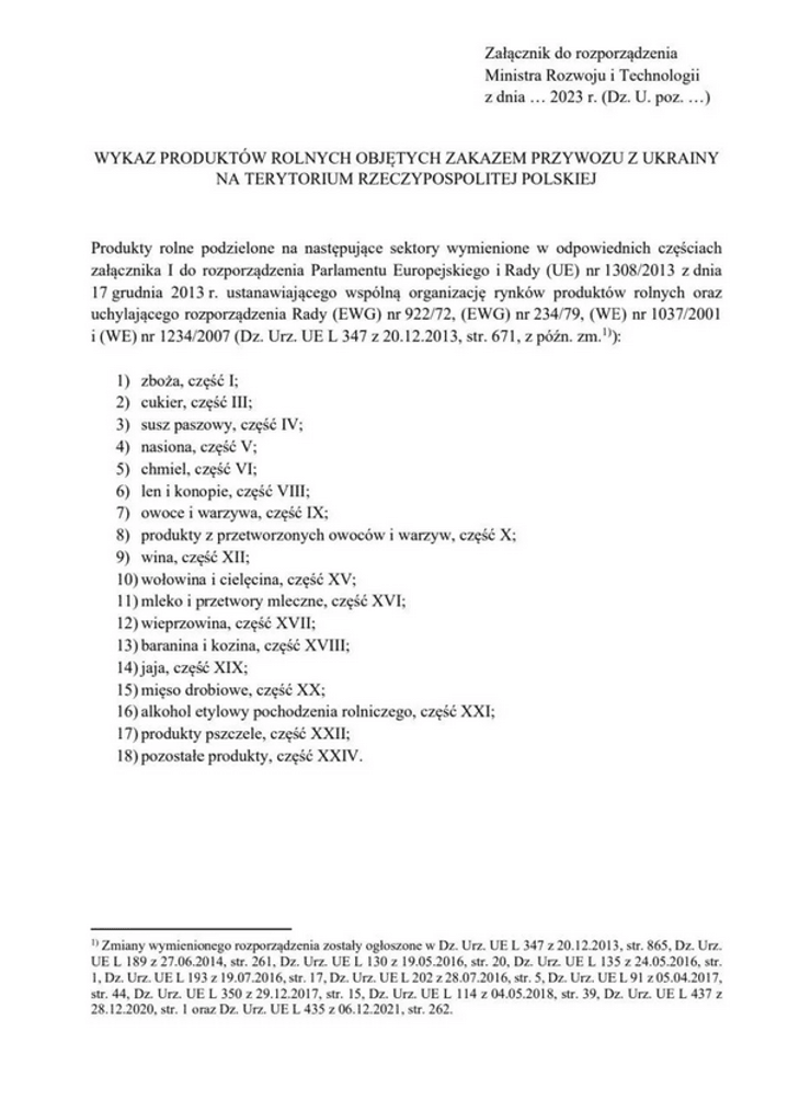 Польща, імпорт зерна з України в Польщу