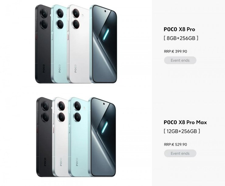 poco x8 pro poco x8 pro max ціни