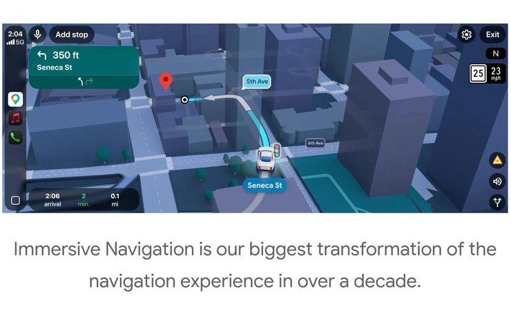 Google Карты Immersive Navigation обновление навигатора 2026