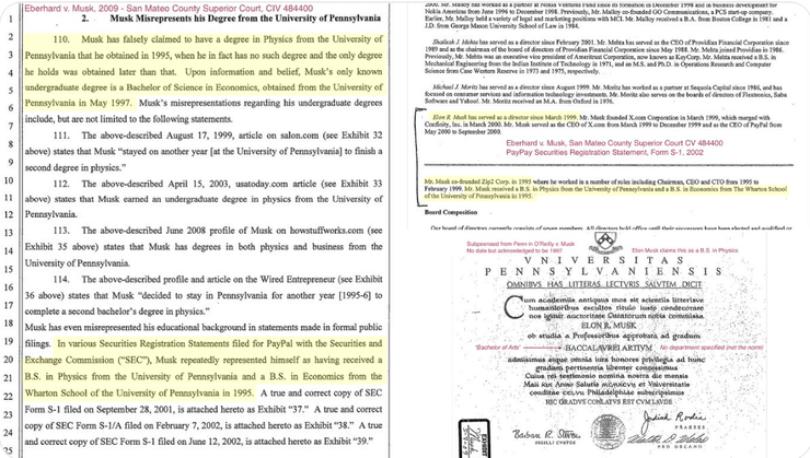 илон маск диплом