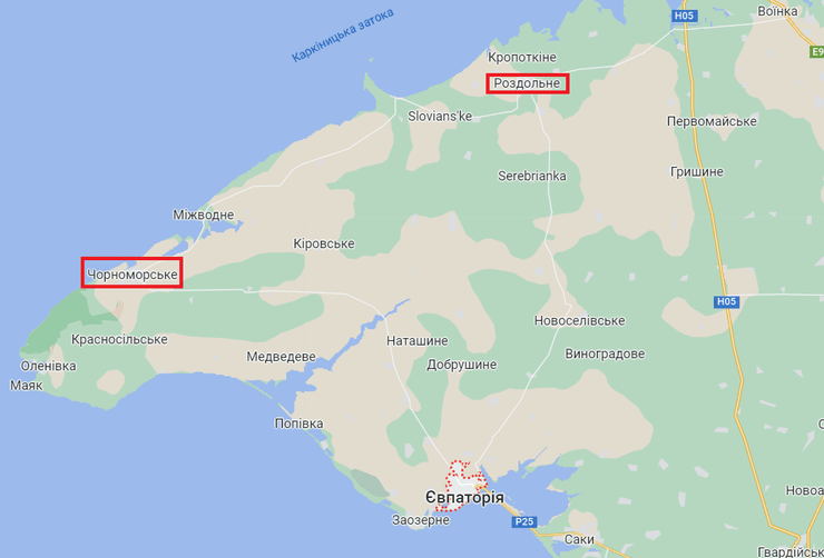 карта крым, крым, евпатория